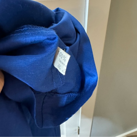 Makola Atelier Made in Italy 100% Silk Designer Blue Shirt Dress - Picture 7 of 8